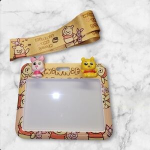 Disney New Doorables Squish A Lots Winnie the Pooh & Piglet Lanyard Badge Holder